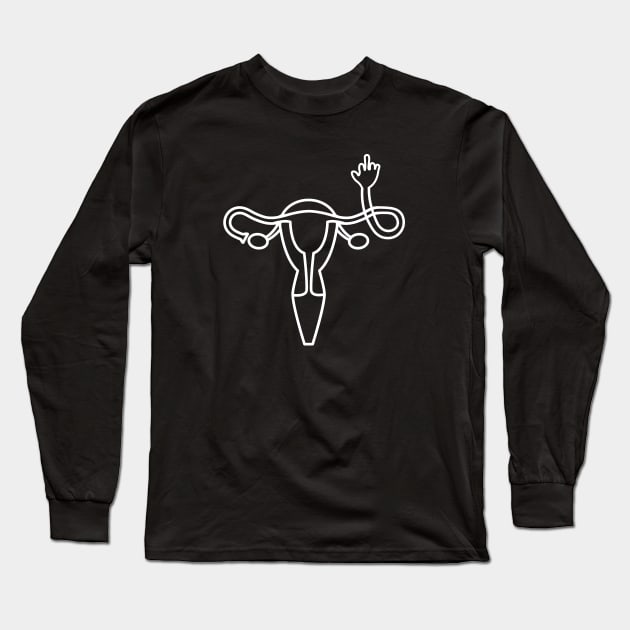 Uterus Finger Long Sleeve T-Shirt by sanavoc